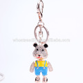 Aleación del cinc de la alta calidad Keychain cristalino del oso llavero de encargo del metal 20-FH55-020